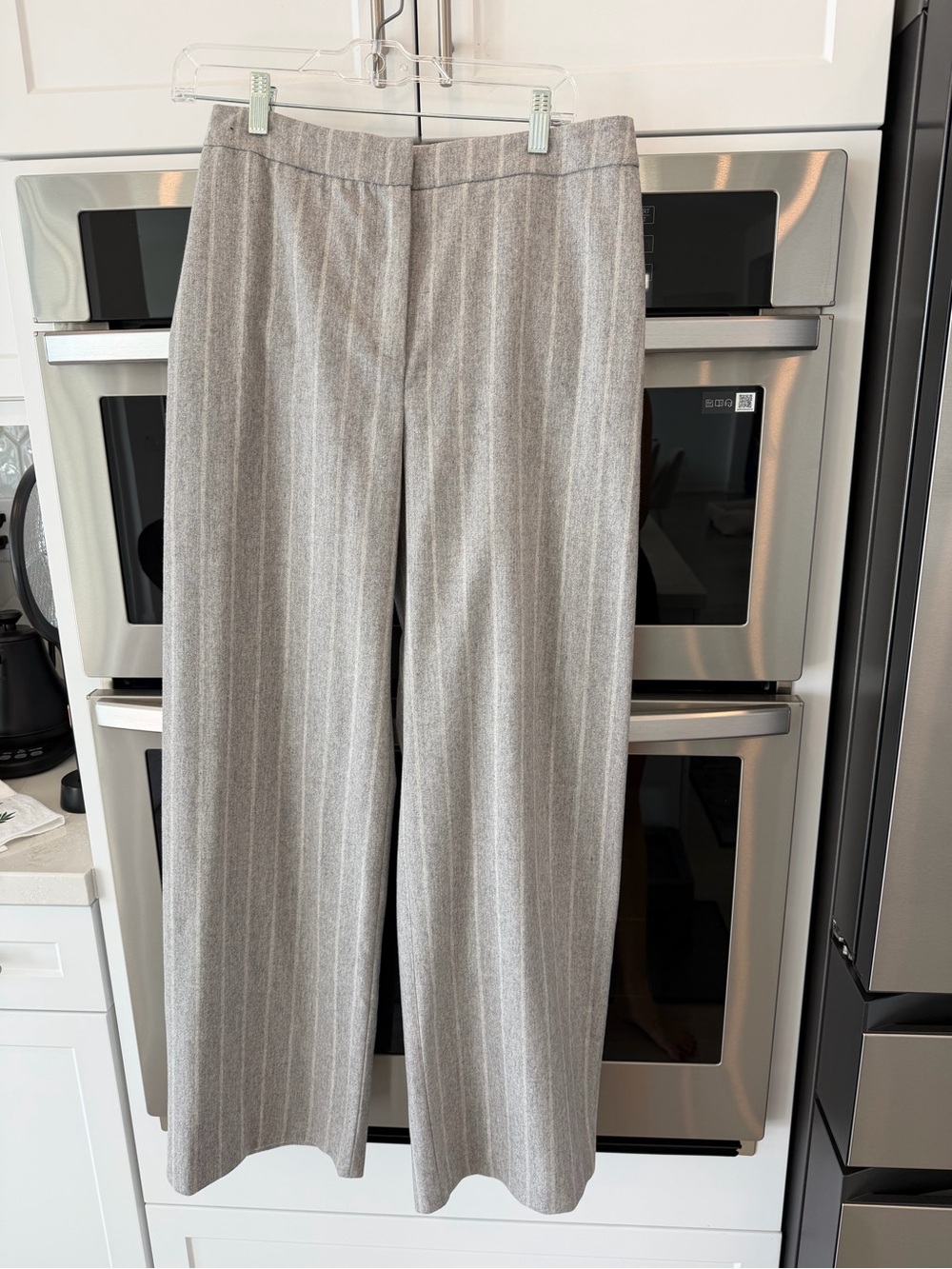Eleventy Milano grey and white stripe trouser